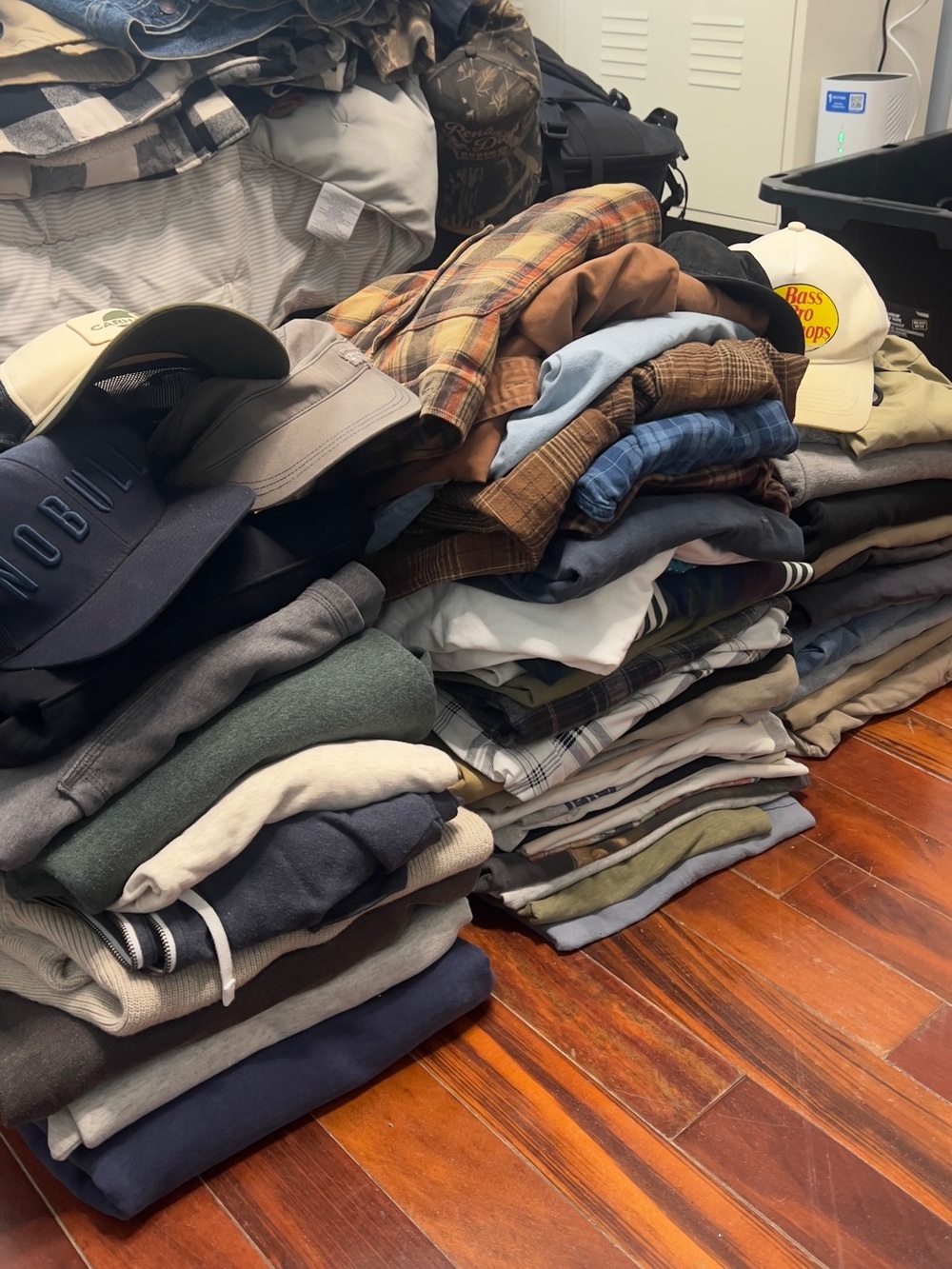 Stack of Men's Casual Shirts & Sweatshirts - Neutral & Earth Tones